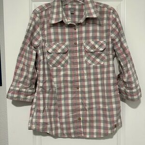 Carhartt Pink and Gray Checkered Shirt